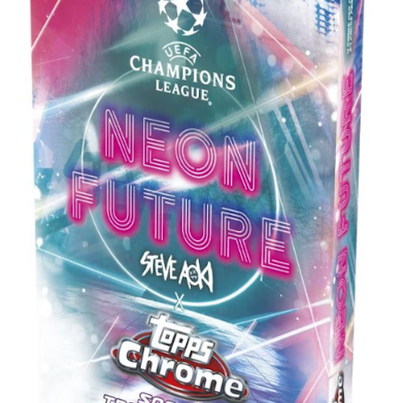 2020-21 Topps UEFA Champions League Chrome Steve Aoki Neon Futures Soccer (Hobby Box)