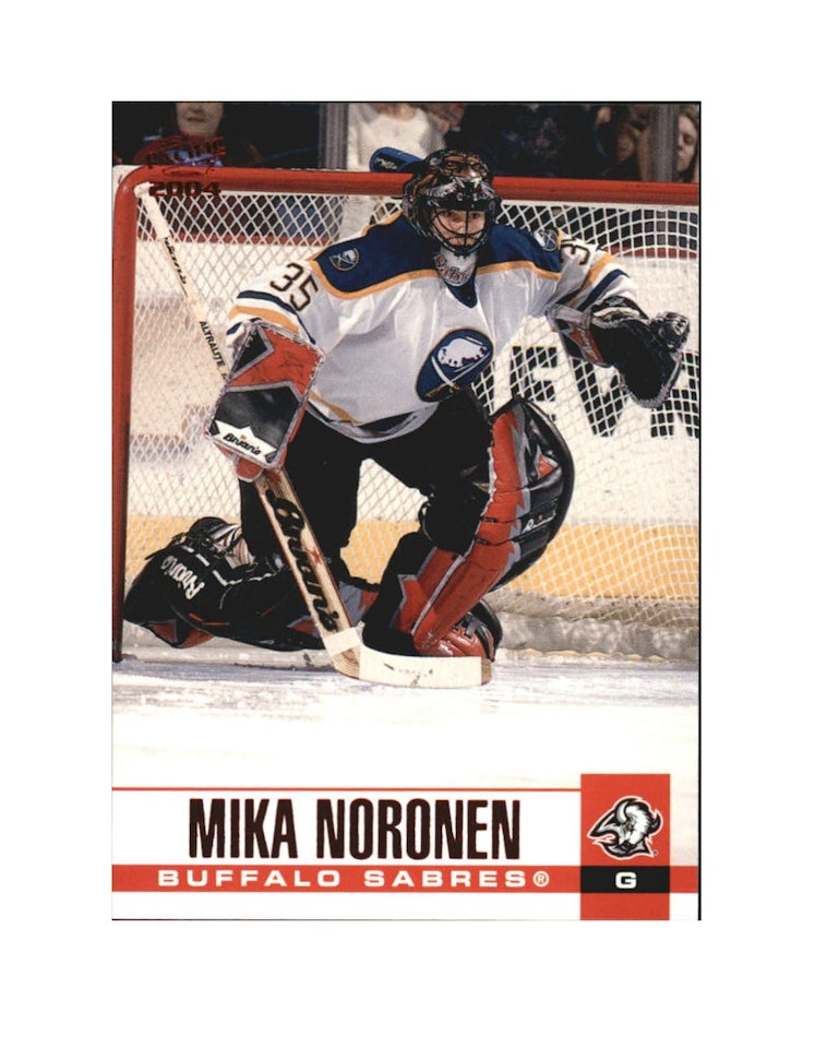 2003-04 Pacific Red #43 Mika Noronen (10-X189-SABRES)