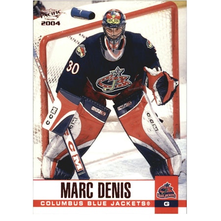 2003-04 Pacific Red #92 Marc Denis (10-X185-BLUEJACKETS)