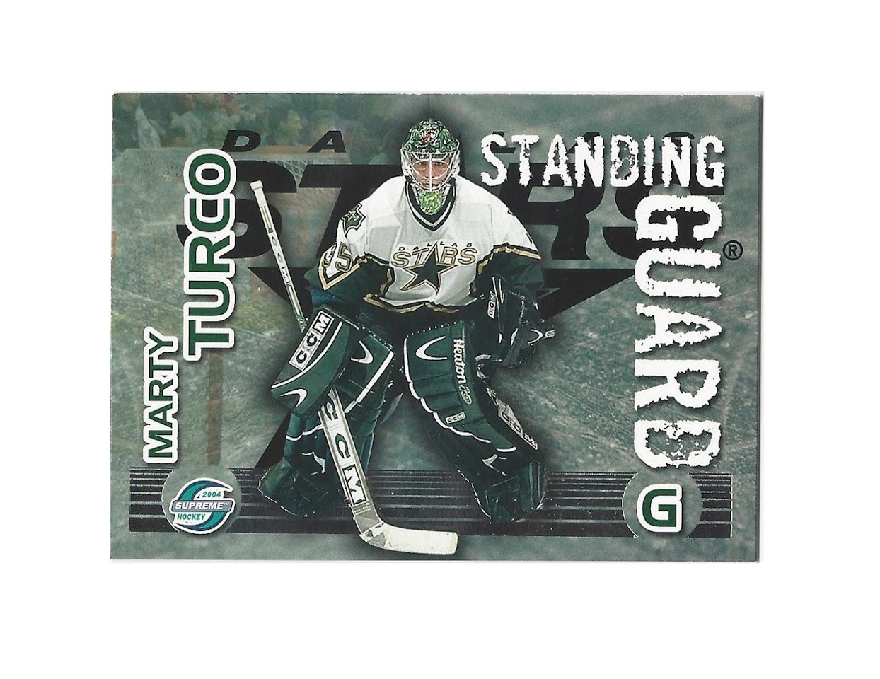 2003-04 Pacific Supreme Standing Guard #5 Marty Turco (15-X42-NHLSTARS)
