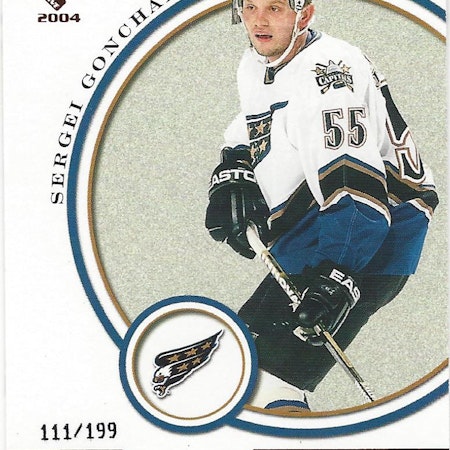 2003-04 Private Stock Reserve Red #99 Sergei Gonchar (15-X37-CAPITALS)