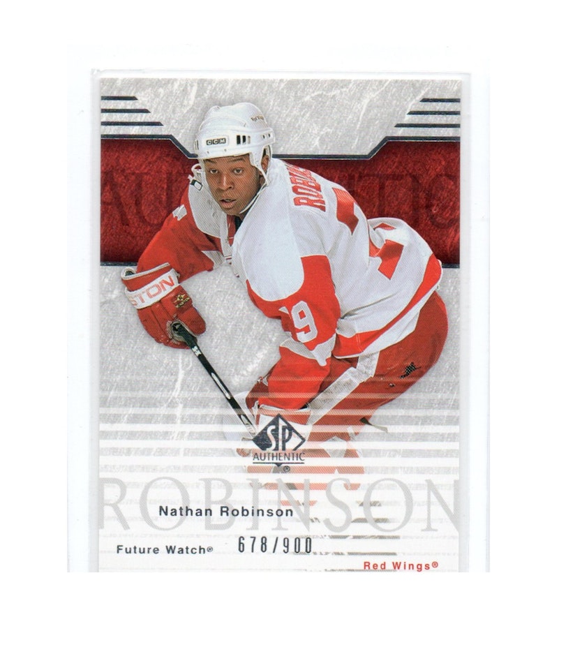 2003-04 SP Authentic #106 Nathan Robinson RC (25-X277-RED WINGS)