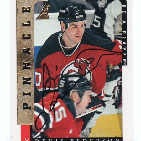 1996-97 Be A Player Autographs #217 Denis Pederson (20-X306-DEVILS)