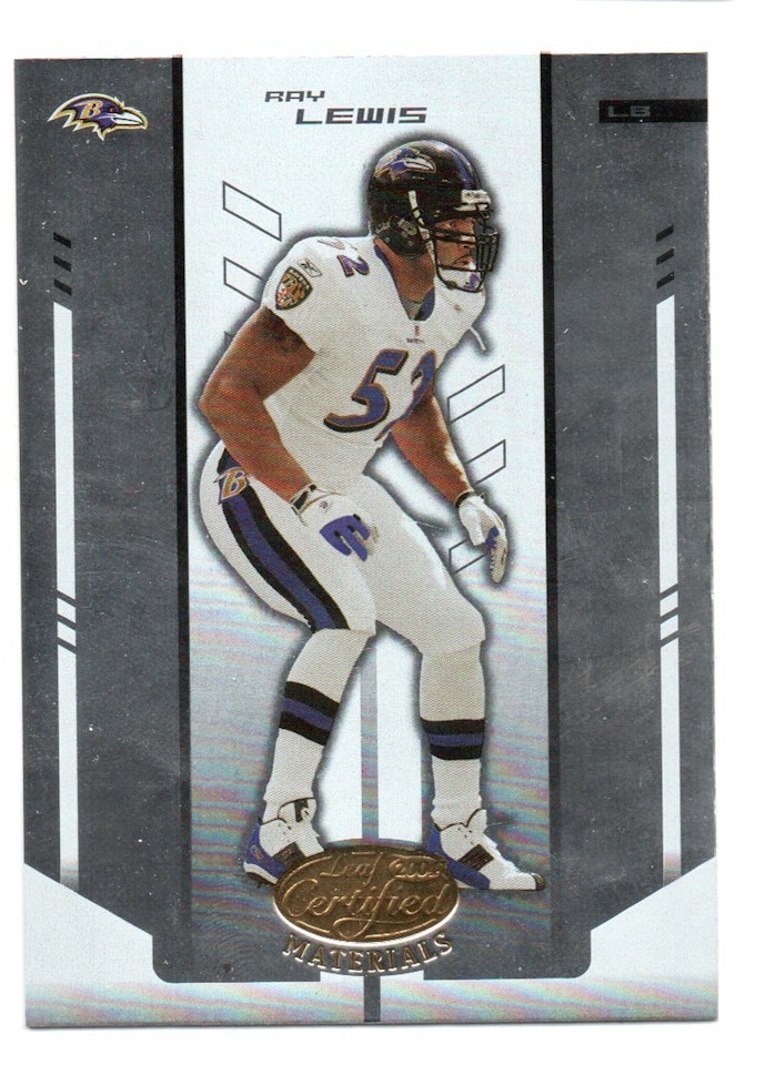 2004 Leaf Certified Materials #11 Ray Lewis (10-X290-NFLRAVENS)