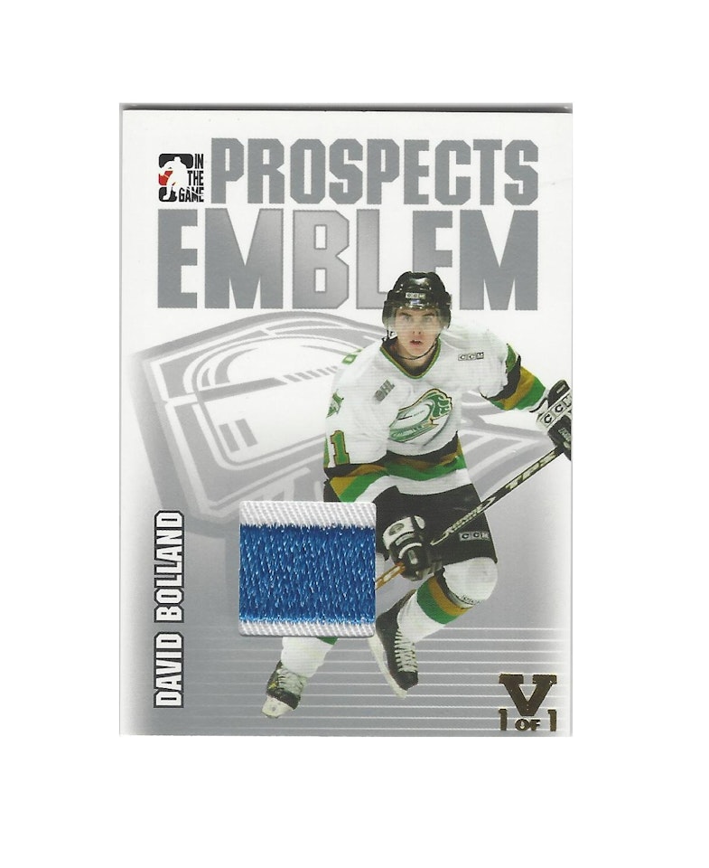 2004-05 ITG Heroes and Prospects Emblems #53 David Bolland (100-123x9-OTHERS)