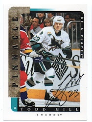 1996-97 Be A Player Autographs #1 Todd Gill (25-X306-SHARKS)