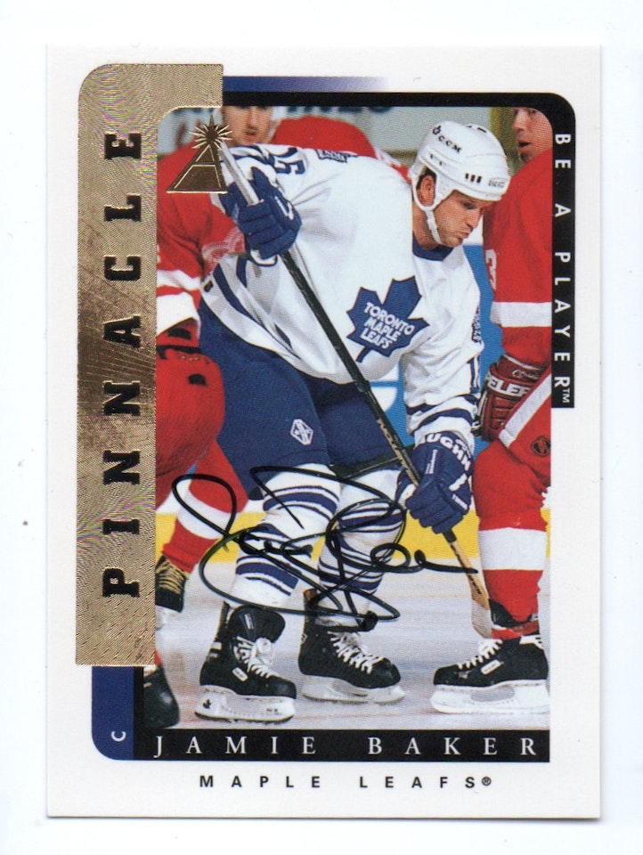 1996-97 Be A Player Autographs #17 Jamie Baker (25-X306-MAPLE LEAFS)