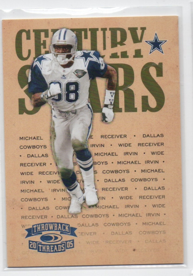 2005 Throwback Threads Century Stars Blue #14 Michael Irvin (30-X296-NFLCOWBOYS)