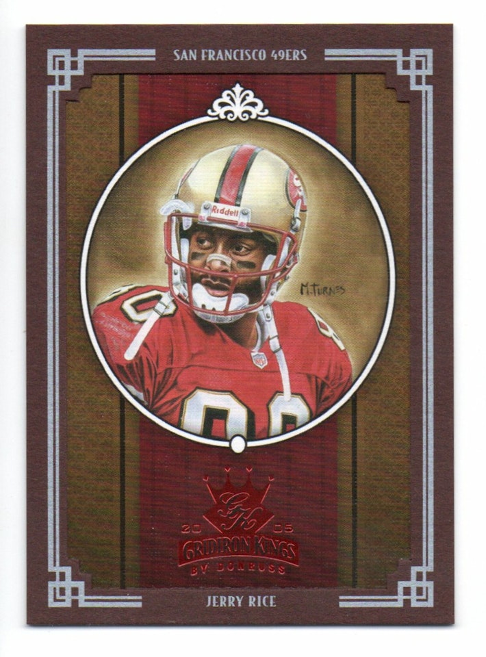 2005 Throwback Threads Gridiron Kings Framed Red #14 Jerry Rice (20-X296-NFL49ERS)