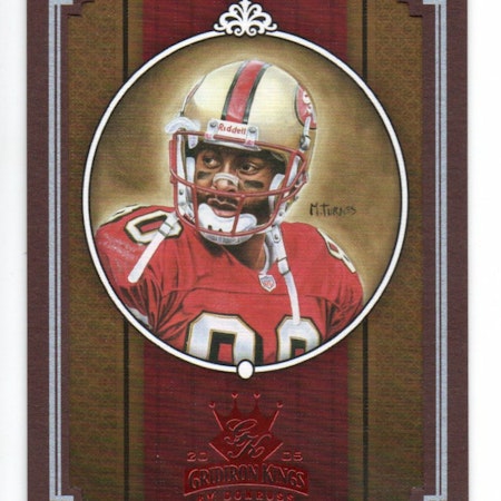 2005 Throwback Threads Gridiron Kings Framed Red #14 Jerry Rice (20-X296-NFL49ERS)