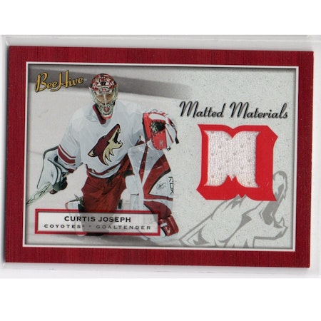 2005-06 Beehive Matted Materials #MMCJ Curtis Joseph (40-X159-GAMEUSED-COYOTES)