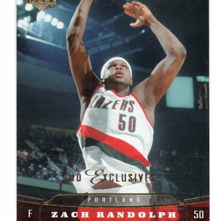 2004-05 Upper Deck Exclusives #160 Zach Randolph (20-X306-NBATRAILBLAZERS)