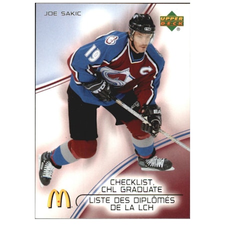 2005-06 McDonald's Upper Deck CHL Graduates #CG1 Joe Sakic (12-X164-AVALANCHE)