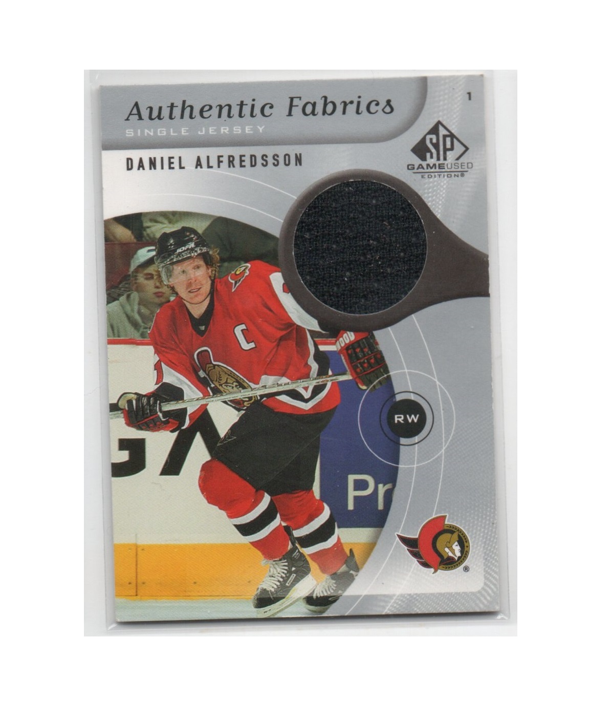 2005-06 SP Game Used Authentic Fabrics #AFDA Daniel Alfredsson (40-X268-SENATORS)