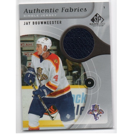 2005-06 SP Game Used Authentic Fabrics #AFJB Jay Bouwmeester (30-X234-GAMEUSED-NHLPANTHERS)