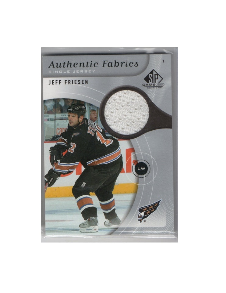 2005-06 SP Game Used Authentic Fabrics #AFJF Jeff Friesen (25-257x1-CAPITALS)