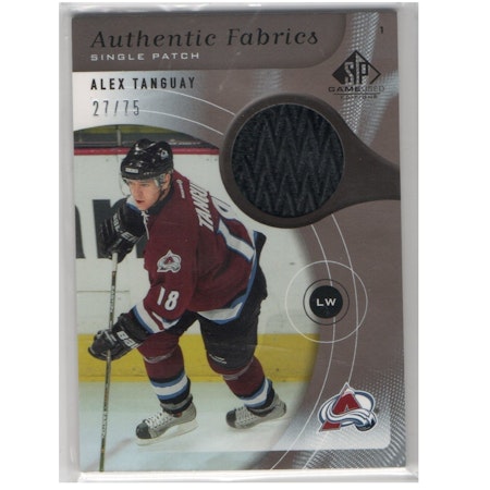2005-06 SP Game Used Authentic Fabrics Patches #APAT Alex Tanguay (60-X228-GAMEUSED-SERIAL-AVALANCHE)