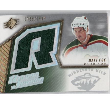 2005-06 SPx #153 Matt Foy JSY RC (25-X233-GAMEUSED-RC-SERIAL-NHLWILD)
