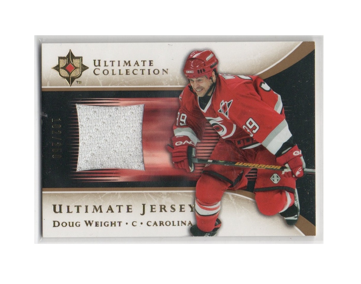 2005-06 Ultimate Collection Jerseys #JDW Doug Weight (30-X152-GAMEUSED-SERIAL-HURRICANES)