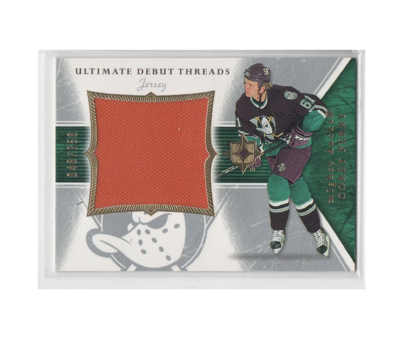 2005-06 Ultimate Collection Ultimate Debut Threads Jerseys #DTJCP Corey Perry (40-X197-DUCKS)