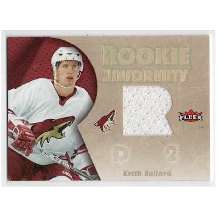 2005-06 Ultra Rookie Uniformity Jerseys #RUKB Keith Ballard (30-X202-COYOTES)