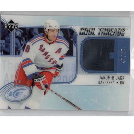 2005-06 Upper Deck Ice Cool Threads Patches #CTPJJ Jaromir Jagr (400-X145-GAMEUSED-SERIAL-RANGERS)