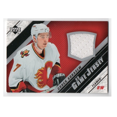 2005-06 Upper Deck Jerseys #JCK Chuck Kobasew (20-X208-FLAMES)