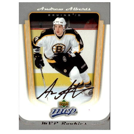 2005-06 Upper Deck MVP #433 Andrew Alberts RC (15-X271-BRUINS)