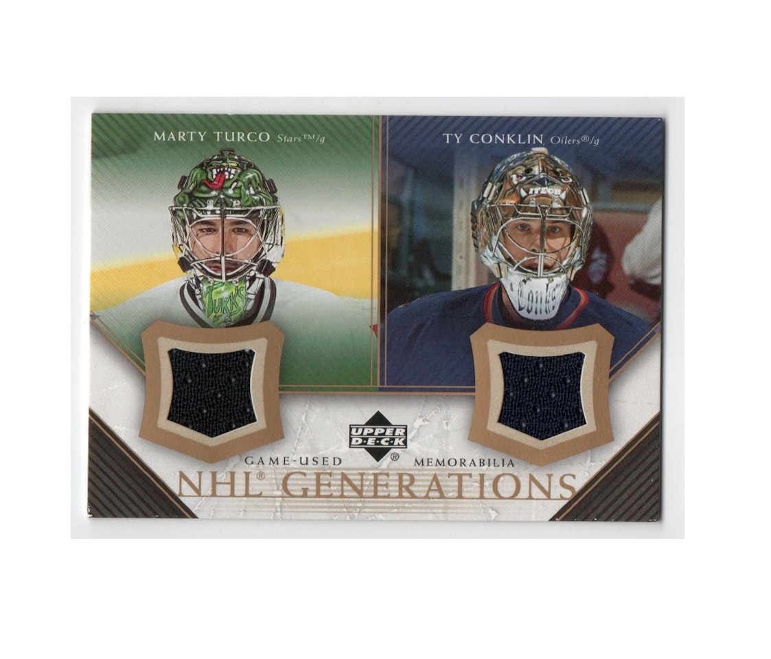 2005-06 Upper Deck NHL Generations #DTC Marty Turco Ty Conklin (50-X208-OILERS+NHLSTARS)