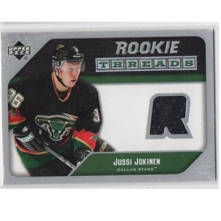 2005-06 Upper Deck Rookie Threads #RTJJ Jussi Jokinen (25-X229-GAMEUSED-RC-NHLSTARS)