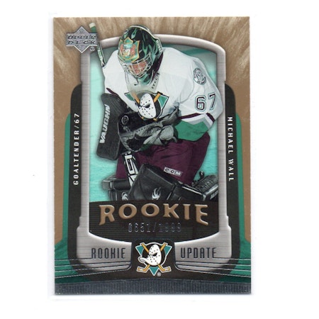 2005-06 Upper Deck Rookie Update #102 Michael Wall RC (25-X256-DUCKS)