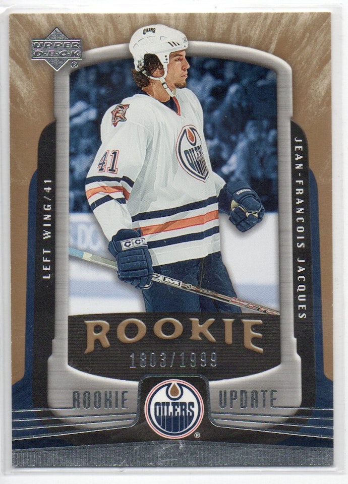 2005-06 Upper Deck Rookie Update #133 J-F Jacques RC (20-X294-OILERS)