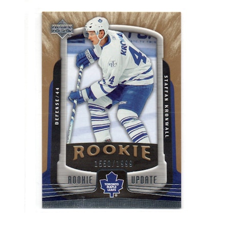 2005-06 Upper Deck Rookie Update #185 Staffan Kronwall RC (20-X278-MAPLE LEAFS)