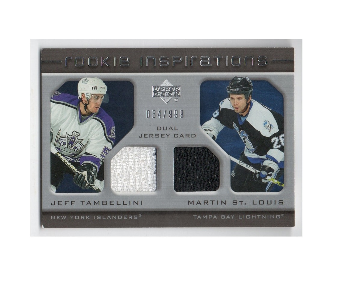 2005-06 Upper Deck Rookie Update #212 Jeff Tambellini JSY RC Martin St. Louis JSY (25-X209-NHLKINGS+LIGHTNING) SE SKICK