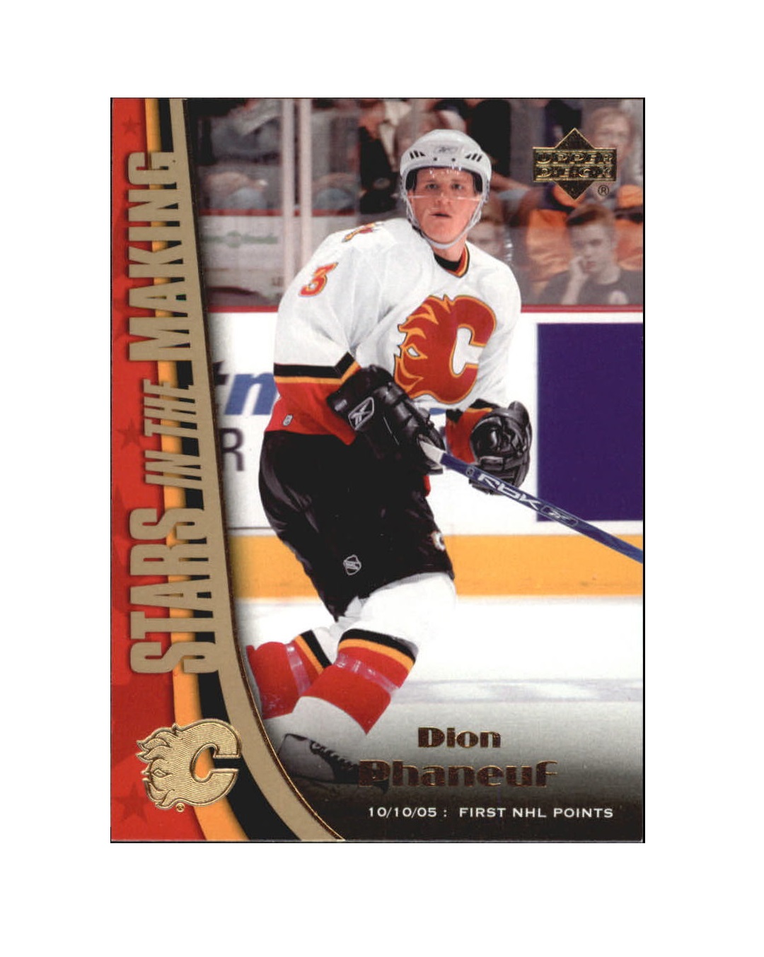 2005-06 Upper Deck Stars in the Making #SM8 Dion Phaneuf (10-X191-FLAMES)