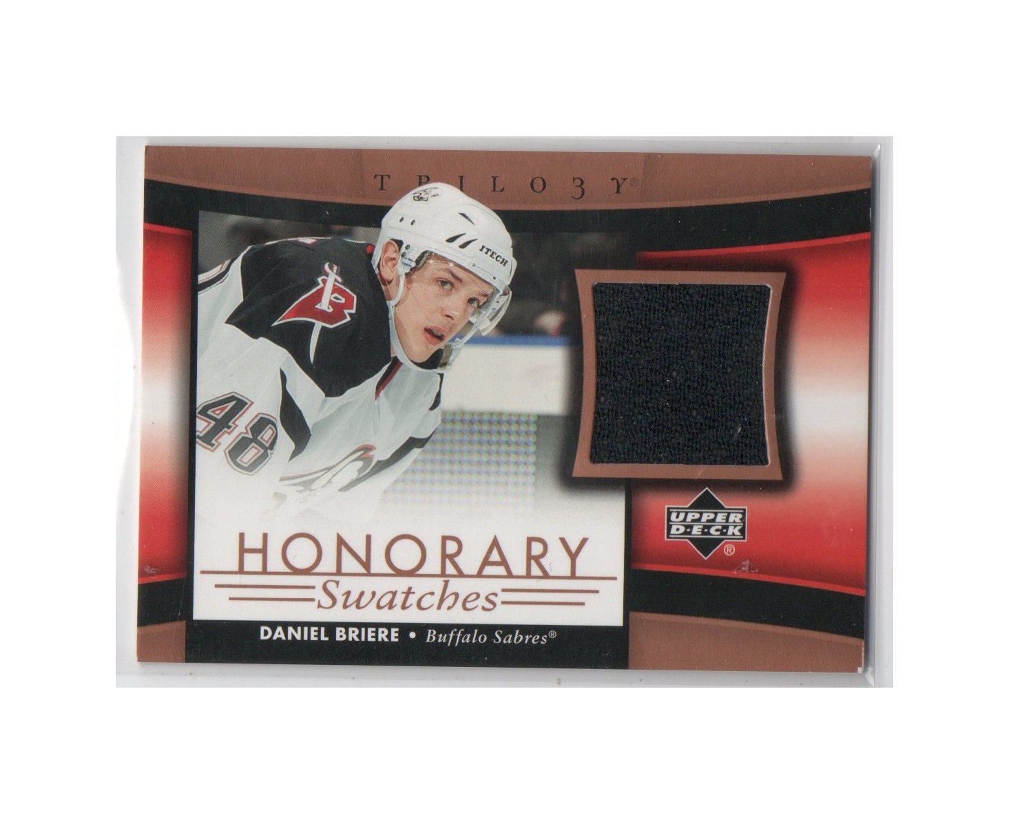 2005-06 Upper Deck Trilogy Honorary Swatches #HSDB Daniel Briere (50-X102-SABRES)