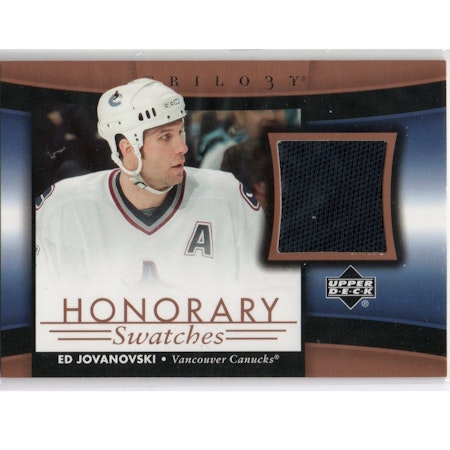 2005-06 Upper Deck Trilogy Honorary Swatches #HSEJ Ed Jovanovski (30-X226-GAMEUSED-CANUCKS)