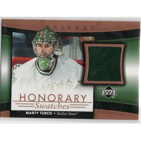 2005-06 Upper Deck Trilogy Honorary Swatches #HSMT Marty Turco (40-X236-GAMEUSED-NHLSTARS)