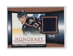 2005-06 Upper Deck Trilogy Honorary Swatches #HSNZ Nikolai Zherdev (30-X135-GAMEUSED-BLUEJACKETS)
