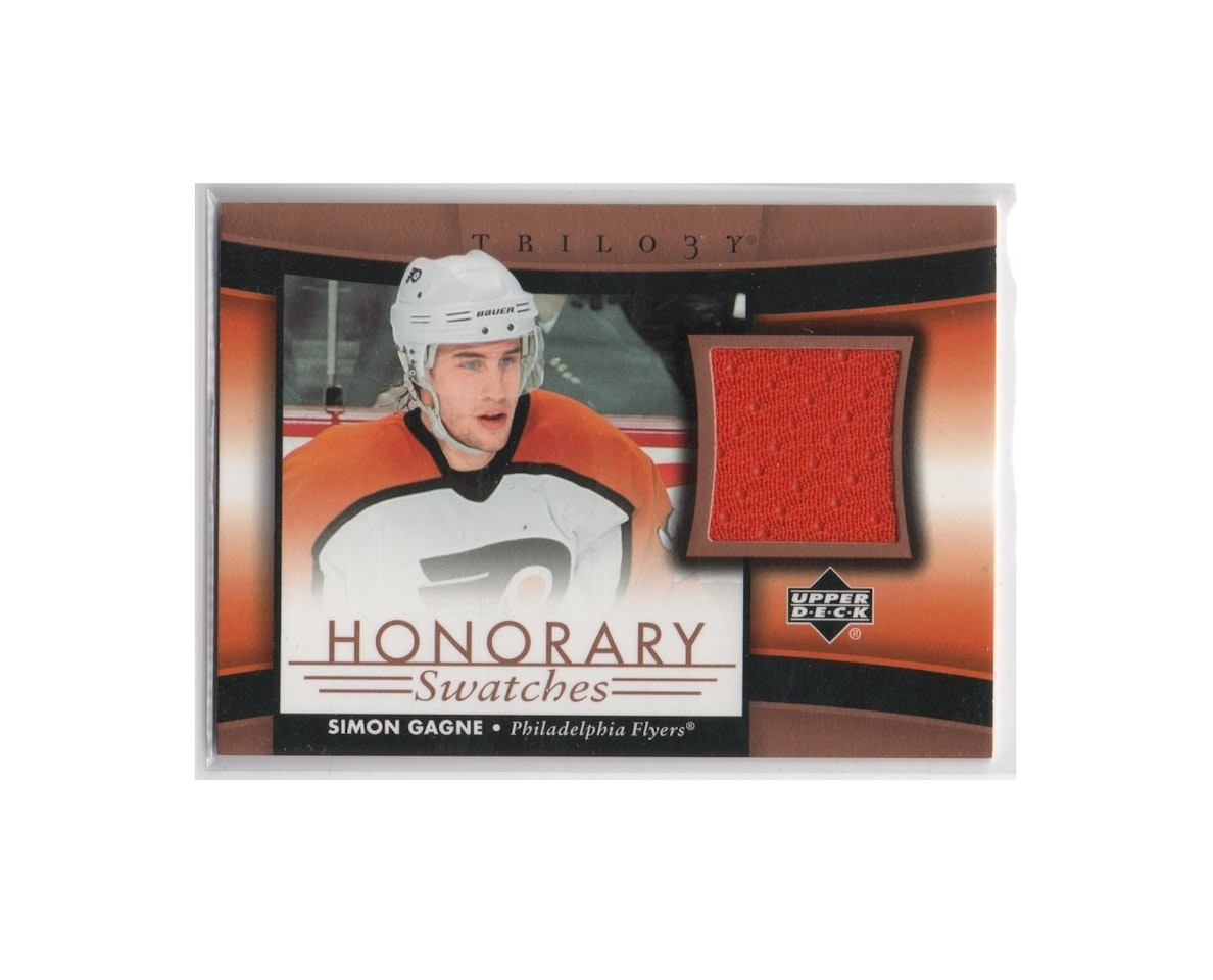 2005-06 Upper Deck Trilogy Honorary Swatches #HSSG Simon Gagne (40-X102-FLYERS)