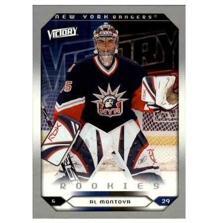 2005-06 Upper Deck Victory #289 Alvaro Montoya RC (10-X272-RANGERS) (3)