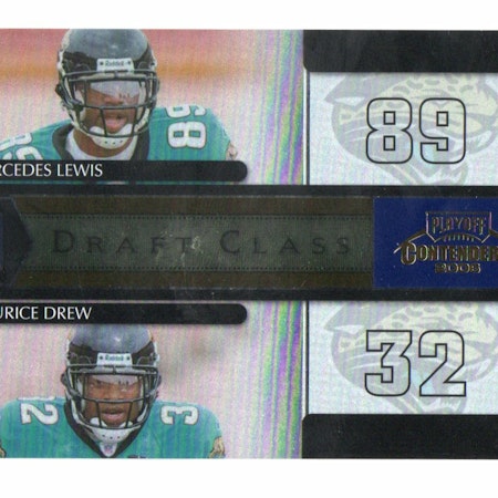 2006 Playoff Contenders Draft Class #28 Marcedes Lewis Maurice Drew (20-X300-NFLJAGUARS)