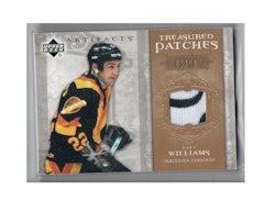 2006-07 Artifacts Treasured Patches Gold #TSDW Tiger Williams (150-X237-GAMEUSED-SERIAL-CANUCKS)