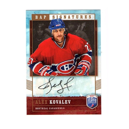 2006-07 Be A Player Signatures #AK Alexei Kovalev (50-X8-CANADIENS)
