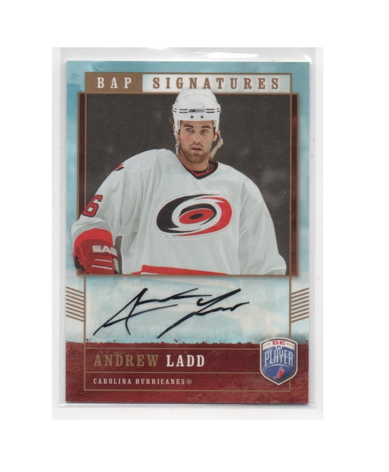 2006-07 Be A Player Signatures #AL Andrew Ladd (50-X157-HURRICANES)