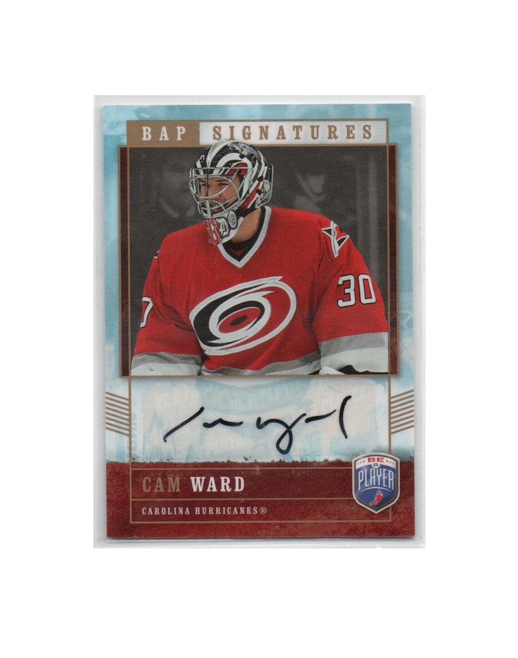 2006-07 Be A Player Signatures #CW Cam Ward (50-X102-HURRICANES)