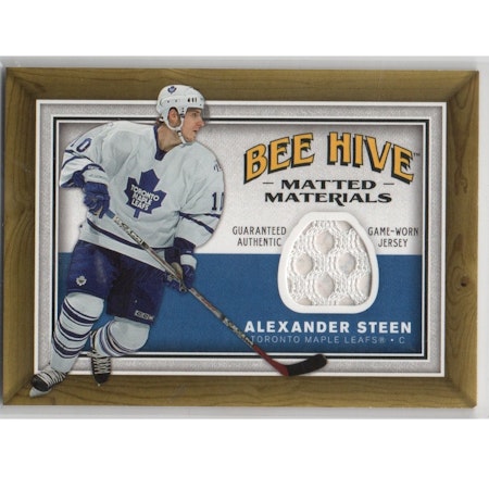 2006-07 Beehive Matted Materials #MMAS Alexander Steen (40-X227-GAMEUSED-MAPLE LEAFS)