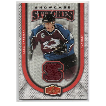 2006-07 Flair Showcase Stitches #SSAT Alex Tanguay (25-X235-GAMEUSED-FLAMES-AVALANCHE)
