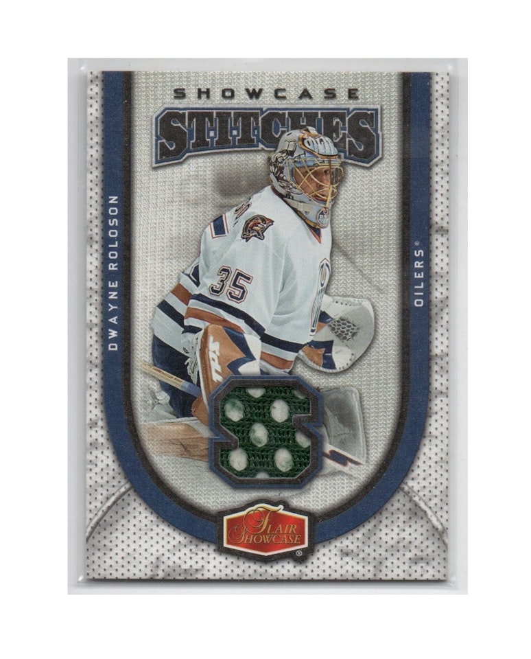 2006-07 Flair Showcase Stitches #SSDR Dwayne Roloson (30-X234-GAMEUSED-OILERS)