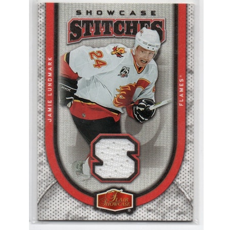 2006-07 Flair Showcase Stitches #SSLU Jamie Lundmark (25-X232-GAMEUSED-FLAMES)